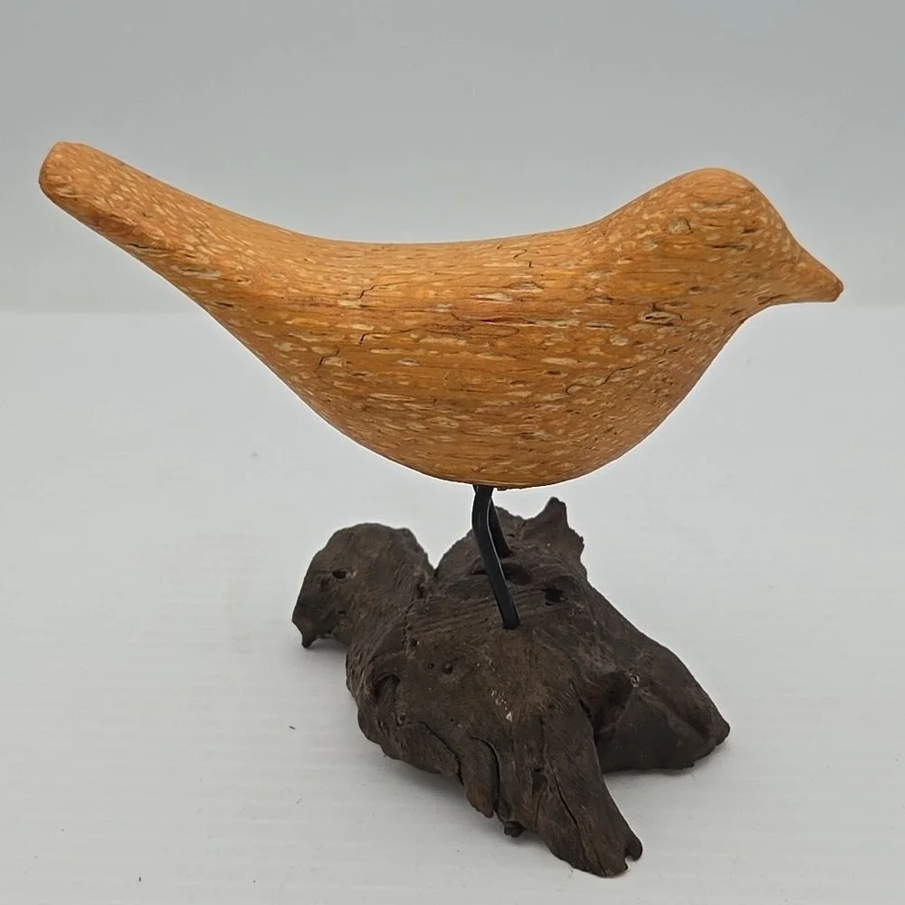 Seaside Wooden BIRD With Steel Feet On Driftwood 4